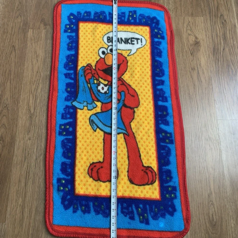 Rare Vintage 90s Fuzzy Owen Blanket Sesame Street 